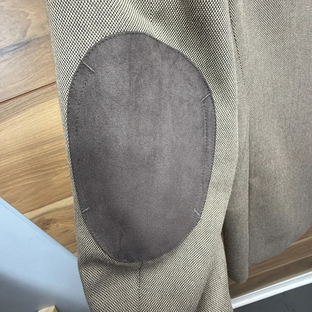 Haggar Blazer Jacket Men's 38 Gray Lined Long Sleeve Single Breasted Notch Lapel
